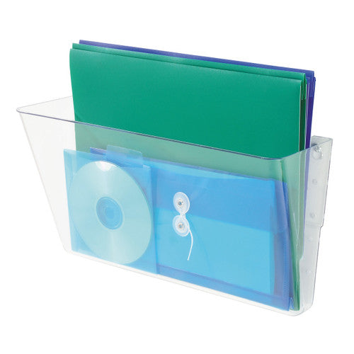 Deflecto Stackable Wall Pocket Clear Foolscap