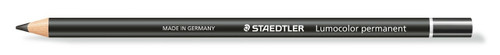 Staedtler Lumocolor Permanent Glasochrom Pencils Black Box of 12 108 20-9