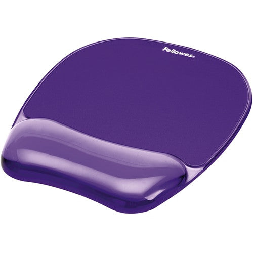 Fellowes Mouse Pad and Wrist Rest Gel Crystals Purple