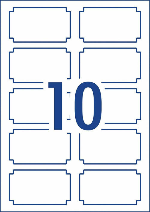 Avery Textured White Organisation and Storage Labels AE9004 60 x 34mm 40 Pack 60x3
