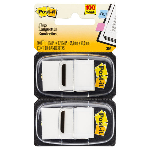 Post-it Flags White 25 x 43mm Twin Pack 680-WE2