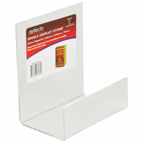 Deflecto Acrylic Single Display Stand Deep Base