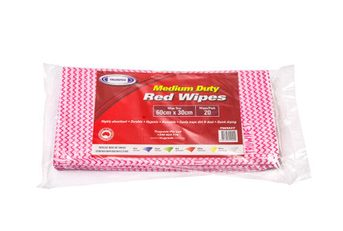 TruWipes Multipurpose Wipes Red 280 Pack 60 x 30cm