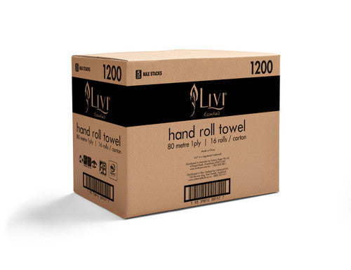 Livi 1204 Essentials Roll Towel 1 Ply 80m Carton 16
