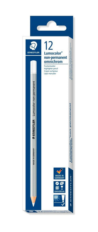Staedtler Lumocolor Non-Permanent Omnichrom Dry White Box of 12 108-0