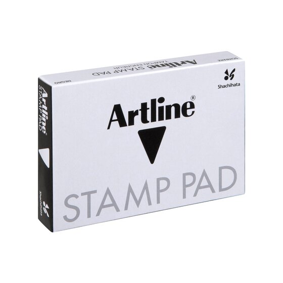 Artline Stamp Pad box at an angle with black end panels