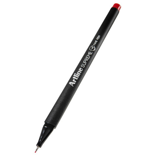 Artline Supreme Fineliner Pen 0.4mm Red Box of 12