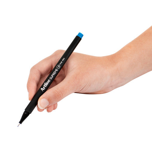 Artline Supreme Fineliner Pen 0.4mm Blue Box of 12
