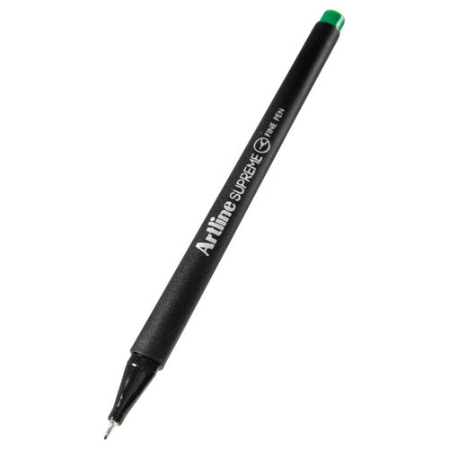 Artline Supreme Fineliner Pen 0.4mm Green Box of 12