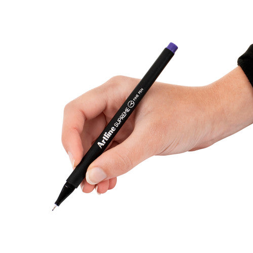 Artline Supreme Fineliner Pen 0.4mm Purple Box of 12