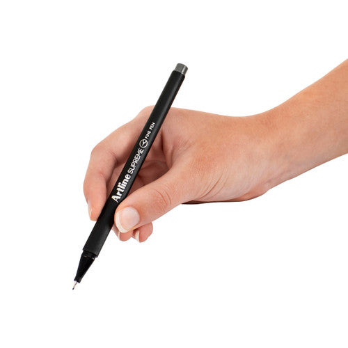 Artline Supreme Fineliner Pen 0.4mm Grey Box of 12