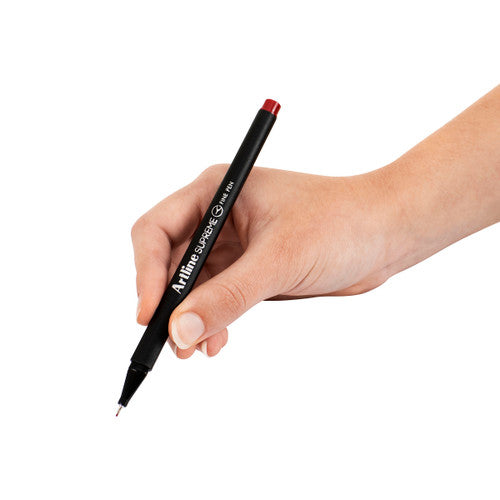 Artline Supreme Fineliner Pen 0.4mm Dark Red Box of 12