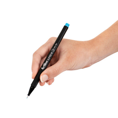 Artline Supreme Fineliner Pen 0.4mm Light Blue Box of 12