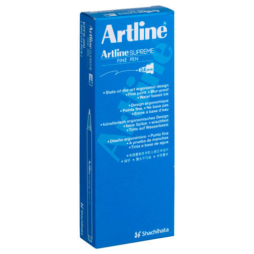 Artline Supreme Fineliner Pen 0.4mm Lime Green Box of 12