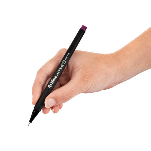 Artline Supreme Fineliner Pen 0.4mm Magenta Box of 12