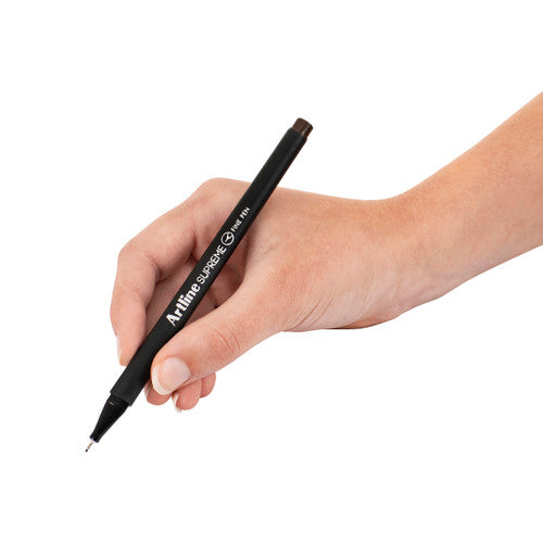Artline Supreme Fineliner Pen 0.4mm Dark Brown Box of 12