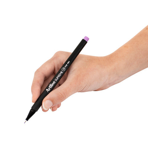 Artline Supreme Fineliner Pen 0.4mm Pastel Purple Box of 12