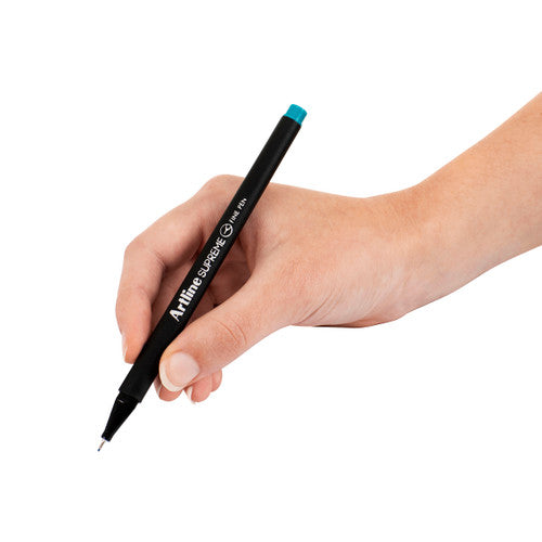 Artline Supreme Fineliner Pen 0.4mm Turquoise Box of 12