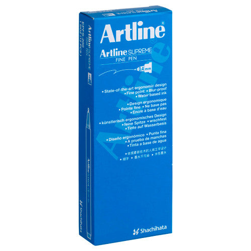 Artline Supreme Fineliner Pen 0.4mm Sky Blue Box of 12
