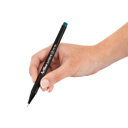 Artline Supreme Fineliner Pen 0.4mm Dark Green Box of 12