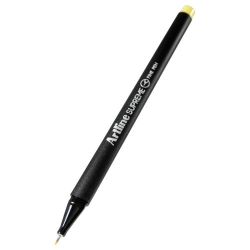 Artline Supreme Fineliner Pen 0.4mm Pastel Yellow Box of 12