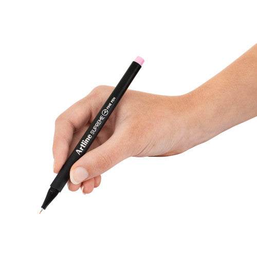 Artline Supreme Fineliner Pen 0.4mm Pastel Pink Box of 12