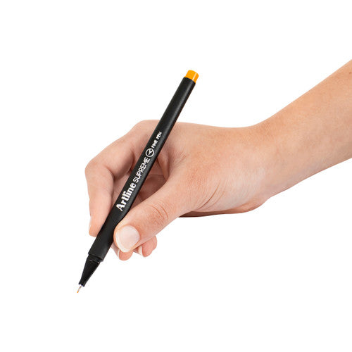 Artline Supreme Fineliner Pen 0.4mm Chrome Yellow Box of 12