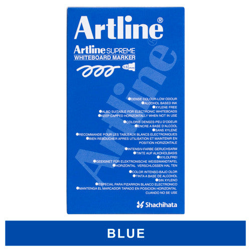 Artline Supreme Whiteboard Marker Blue Box 12