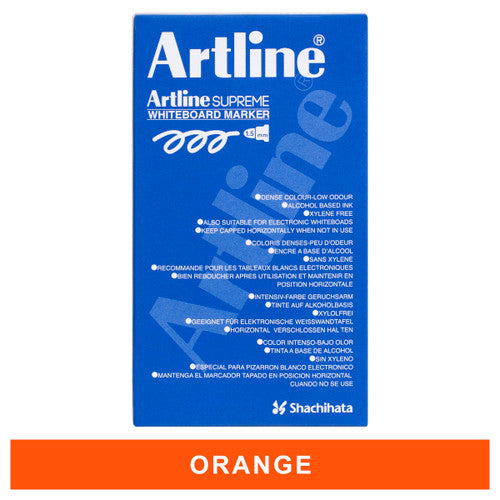 Artline Supreme Whiteboard Marker Orange Box 12