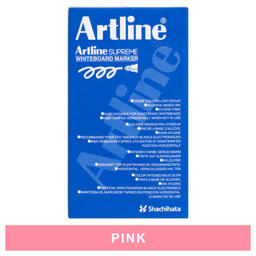 Artline Supreme Whiteboard Marker Pink Box 12