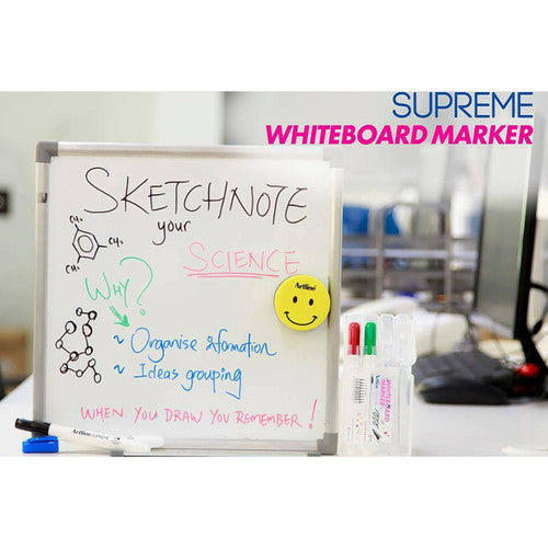 Artline Supreme Whiteboard Marker Assorted Brights Pack of 4