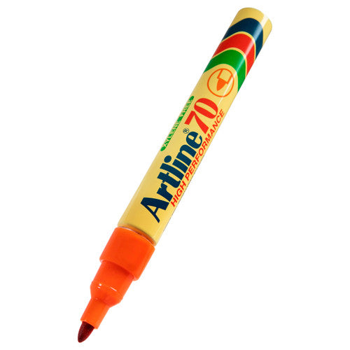 Artline 70 Permanent Marker 1.5mm Bullet Nib Orange Box 12