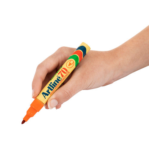 Artline 70 Permanent Marker 1.5mm Bullet Nib Orange Box 12