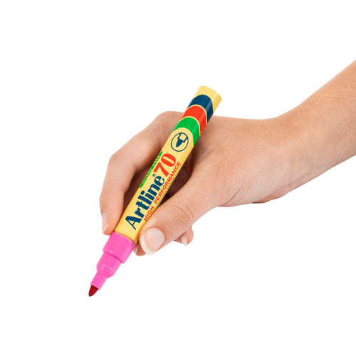 Artline 70 Permanent Marker 1.5mm Bullet Nib Pink Box 12