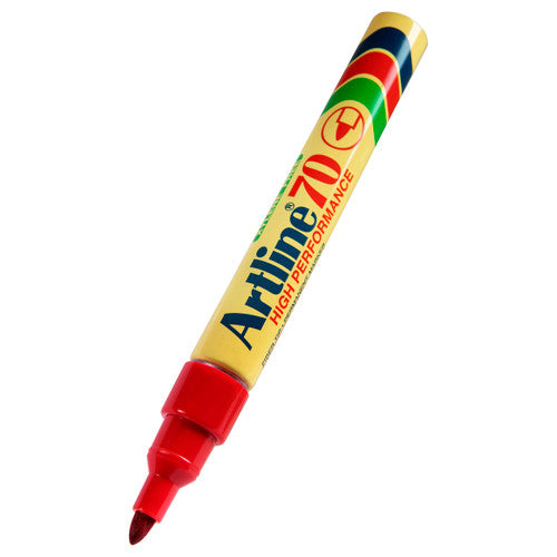 Artline 70 Permanent Marker 1.5mm Bullet Nib Red Single (*EOL)