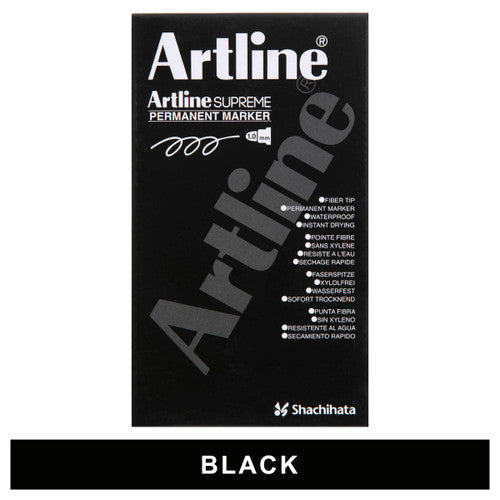 Artline Supreme Permanent Marker Black Box 12