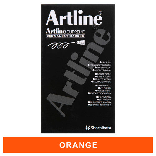 Artline Supreme Permanent Marker Orange Box 12