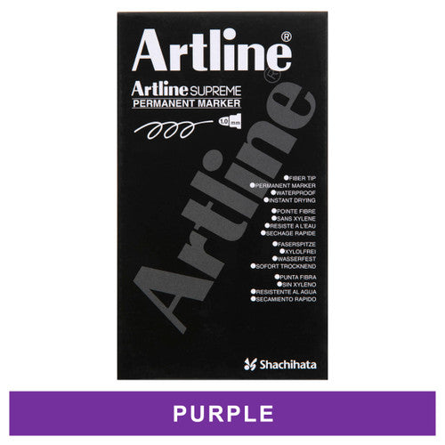 Artline Supreme Permanent Marker Purple Box 12