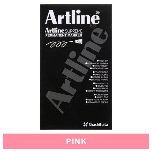Artline Supreme Permanent Marker Pink Box 12