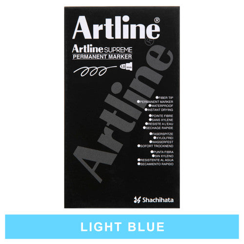 Artline Supreme Permanent Marker Light Blue Box 12
