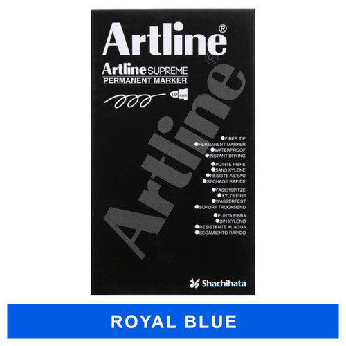 Artline Supreme Permanent Marker Royal Blue Box 12