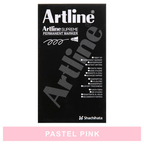 Artline Supreme Permanent Marker Pastel Pink Box of 12