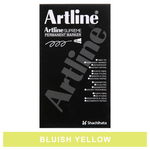 Artline Supreme Permanent Marker Bluish Yellow Box of 12