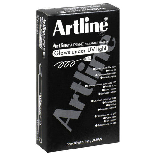 Artline Supreme Glow Marker 1.0mm Bullet Nib Blue