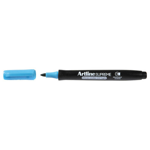 Artline Supreme Glow Marker 1.0mm Bullet Nib Blue
