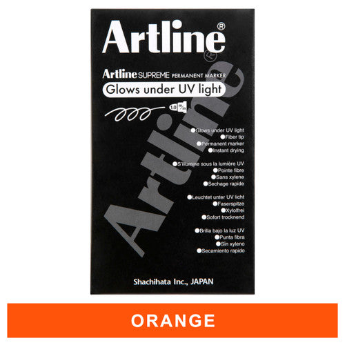 Artline Supreme Glow Marker 1.0mm Bullet Nib Orange