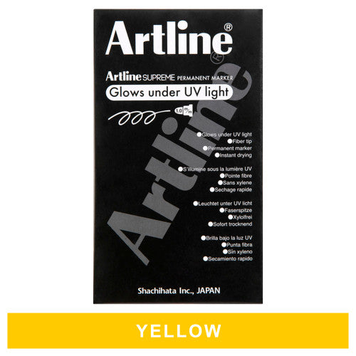 Artline Supreme Glow Marker 1.0mm Bullet Nib Yellow