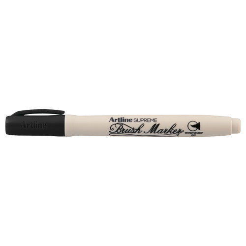 Artline Supreme Brush Marker Black Box of 12