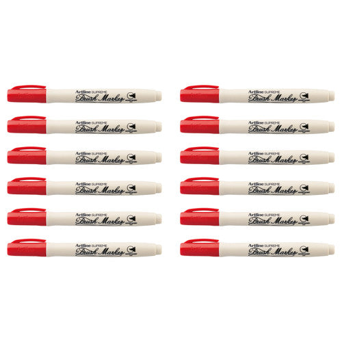 Artline Supreme Brush Marker Red Box of 12