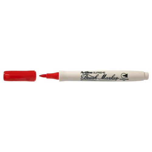 Artline Supreme Brush Marker Red Box of 12